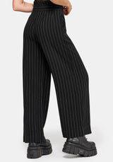 Charli Pinstripe Paperbag Waist Straight Leg Trouser US 2