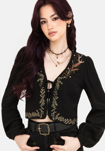 【美品】SHE Tokyo Drew Cord Lace blouse TO1730_ABELLONAEMBROIDEREDTIEF