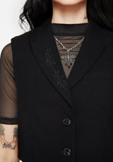 Thora Embroidered Crop Waistcoat