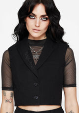 Thora Embroidered Crop Waistcoat