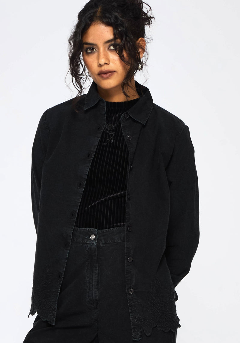 Ceres Cotton Moth Broderie Hem Shirt