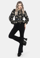 Lacelle Cotton Smock Print Blouse