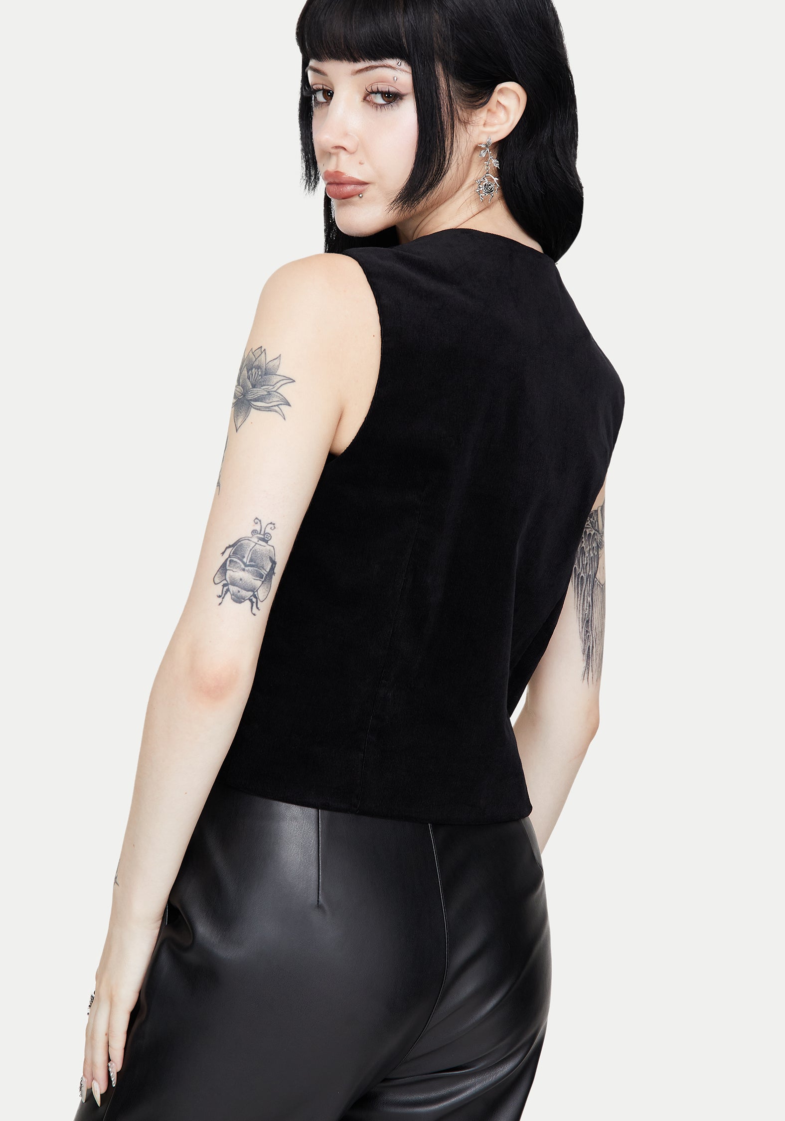 Mire Sleeveless Corduroy Waistcoat Top – Disturbia