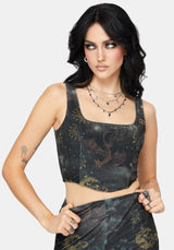 Phoenix Dragon Velour Corset