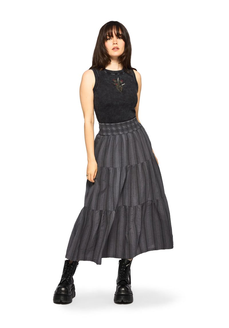 Despair Cotton Embroidered Washed Jersey Tank Top