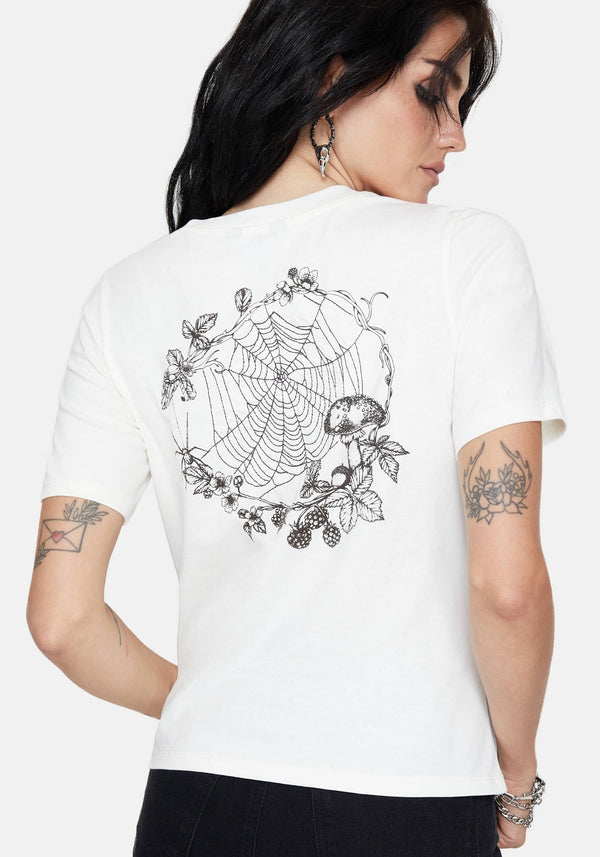 Cynthia Spider Web Graphic Cotton T-Shirt