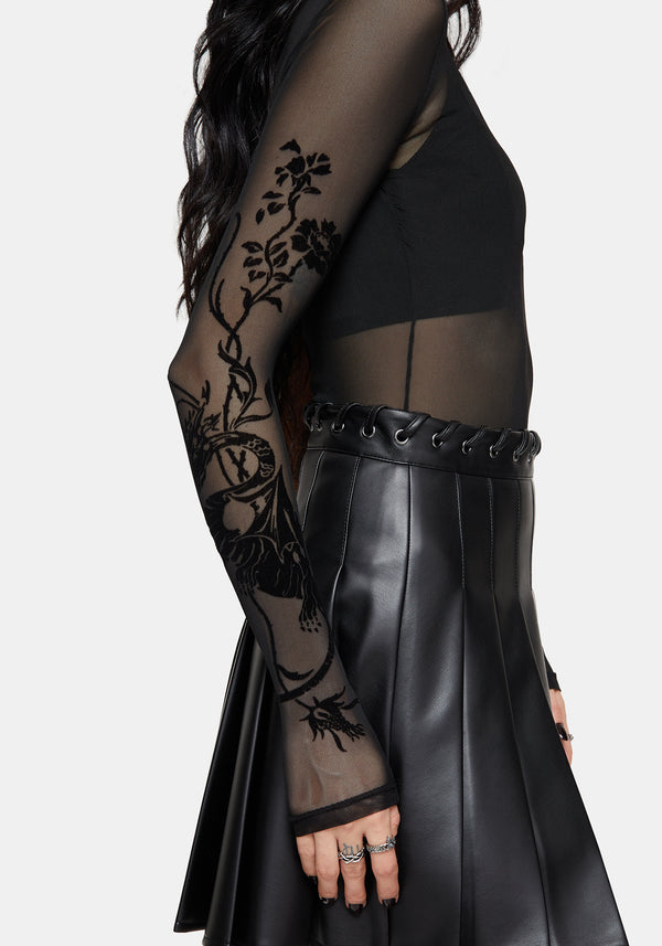 Nova Mesh Long Sleeve Tie Dye Maxi Dress