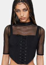 Miranda Lace Up Corset Top