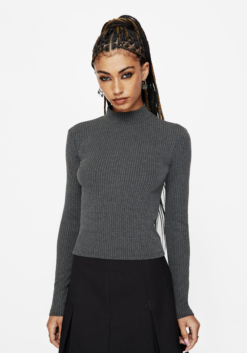 Bryony Striped Long Sleeve Crop Top