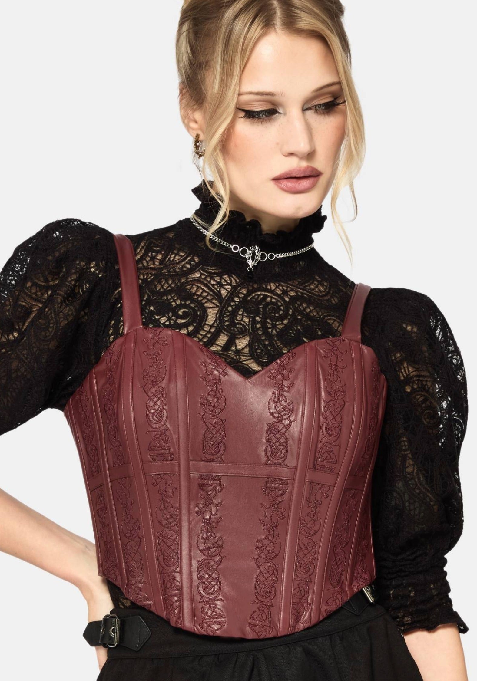 Rouvelle PU Red Corset