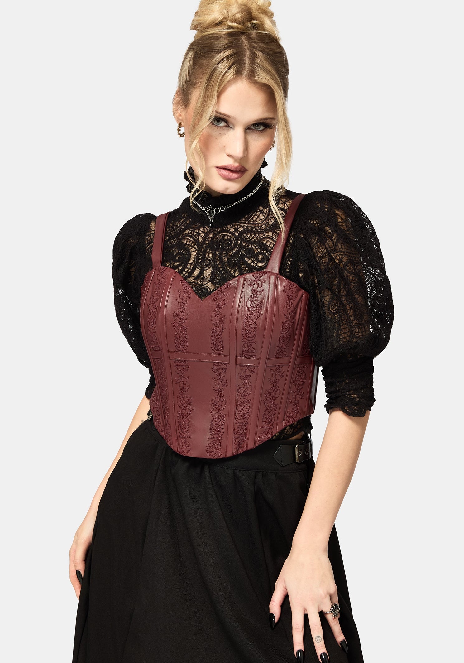 Rouvelle PU Red Corset