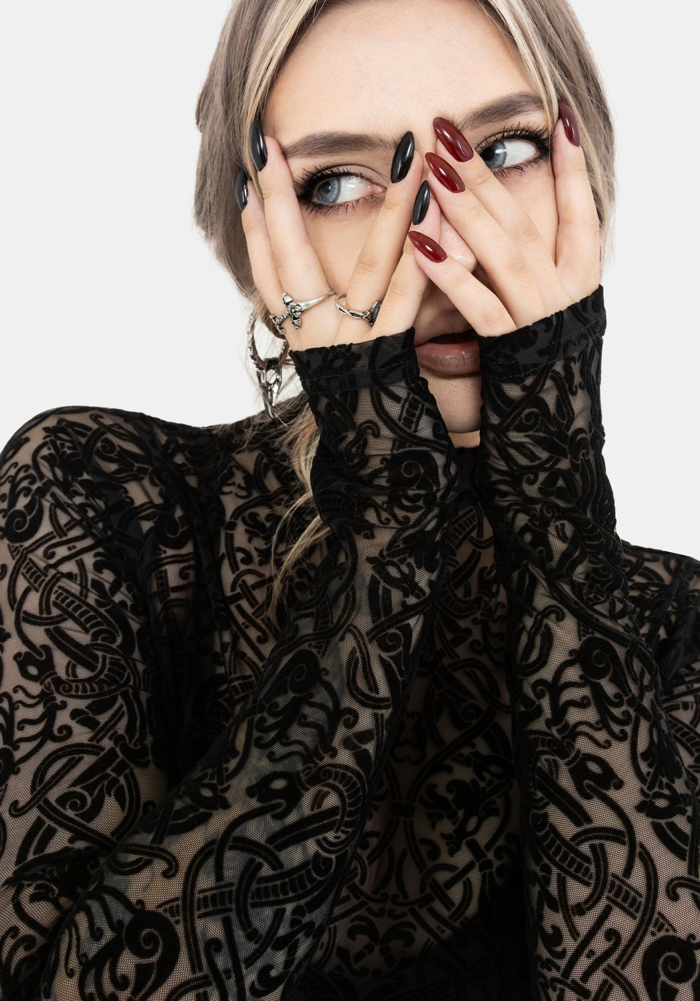 Disrupt Dragon Mesh Long Sleeved Top – Disturbia