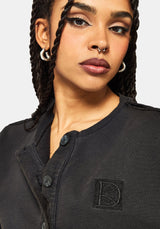 Irla Embroidered Short Sleeve Button Down Sweat