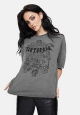 Neikea Ribcage Graphic Oversized Cotton T-Shirt