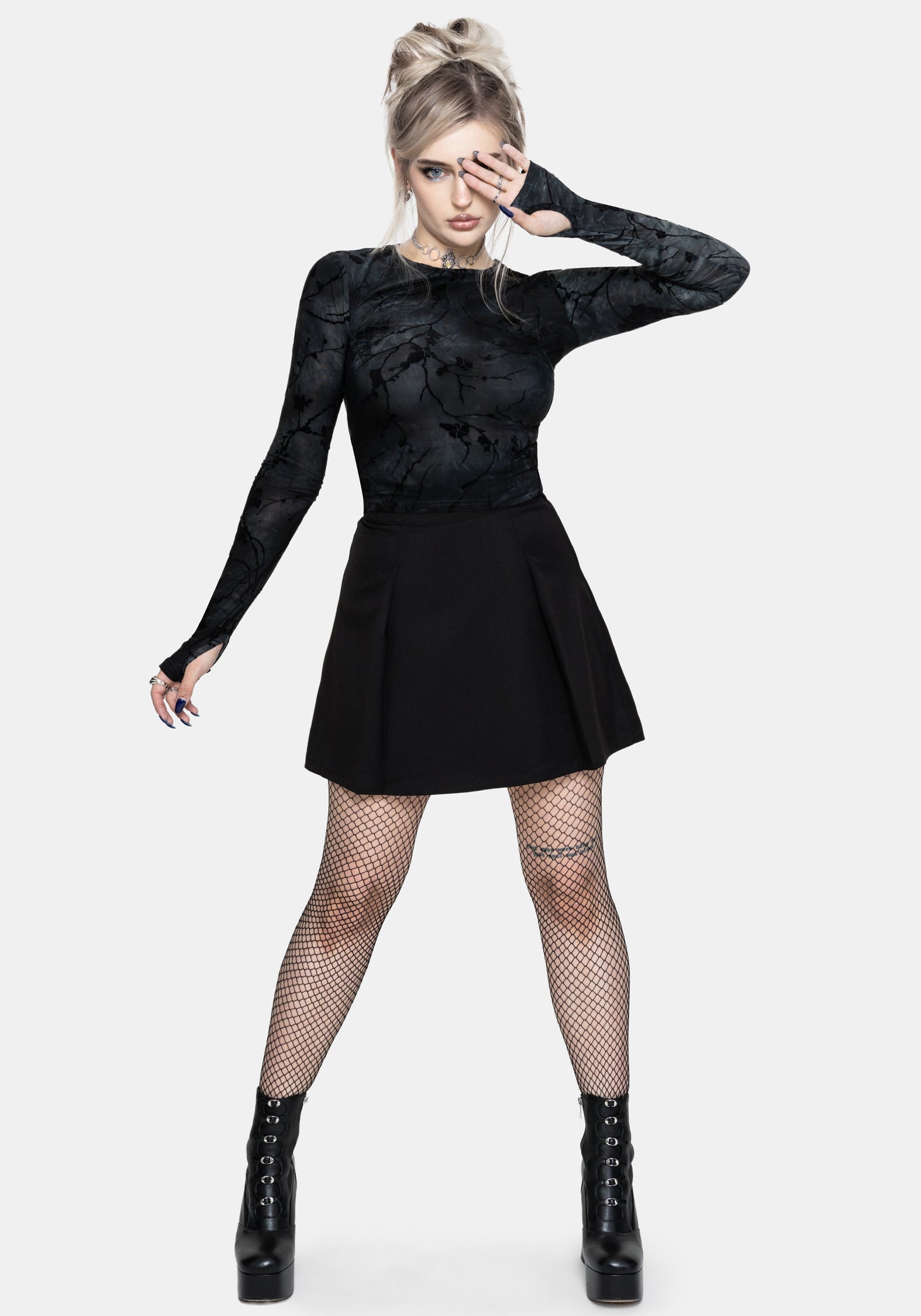 Wytchelm Long Sleeve Mesh Top
