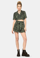 Orla Foxglove Potion Crop Short Sleeved Shirt