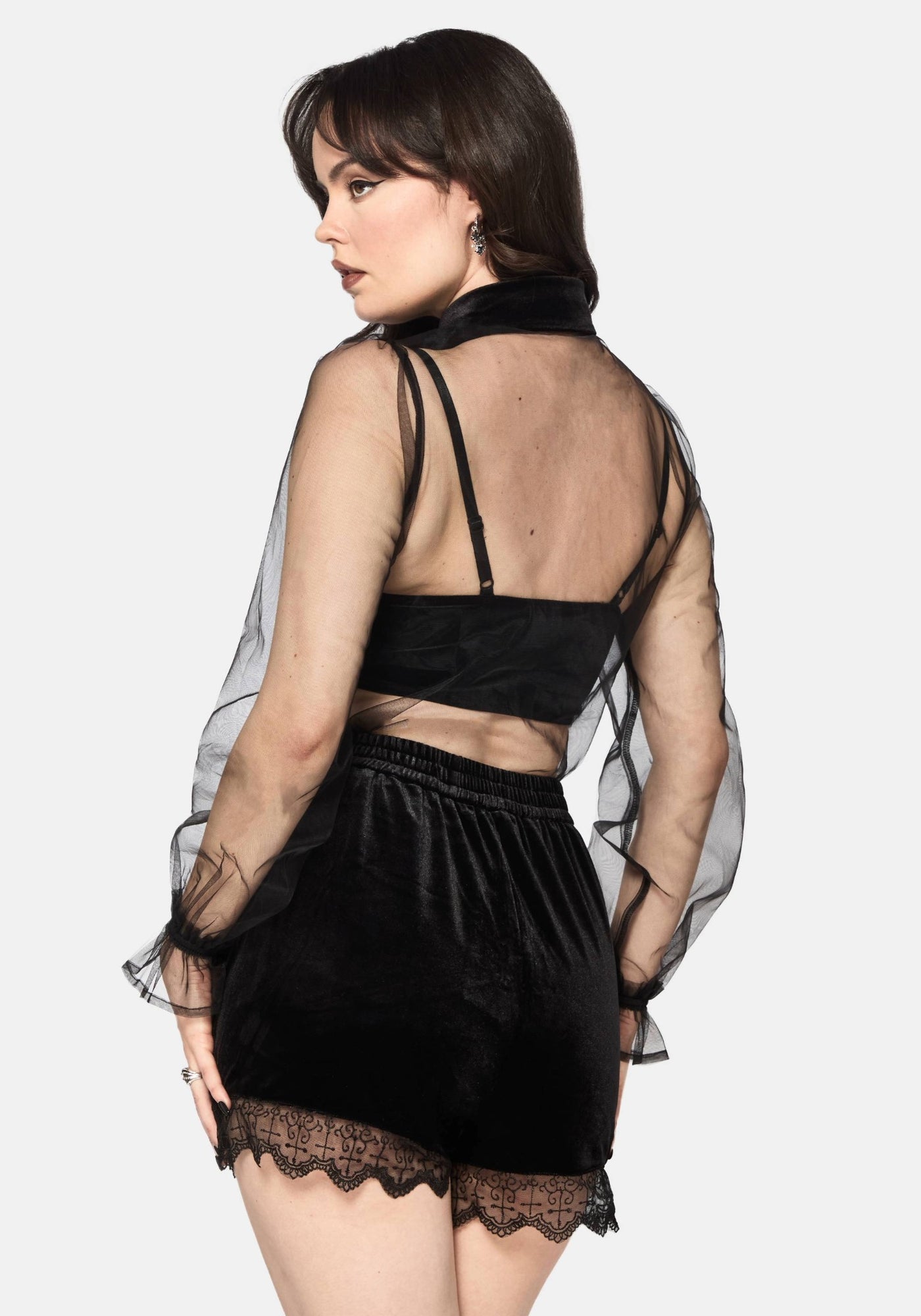 Fen Bug Embroidery Organza Sheer Shirt – Disturbia