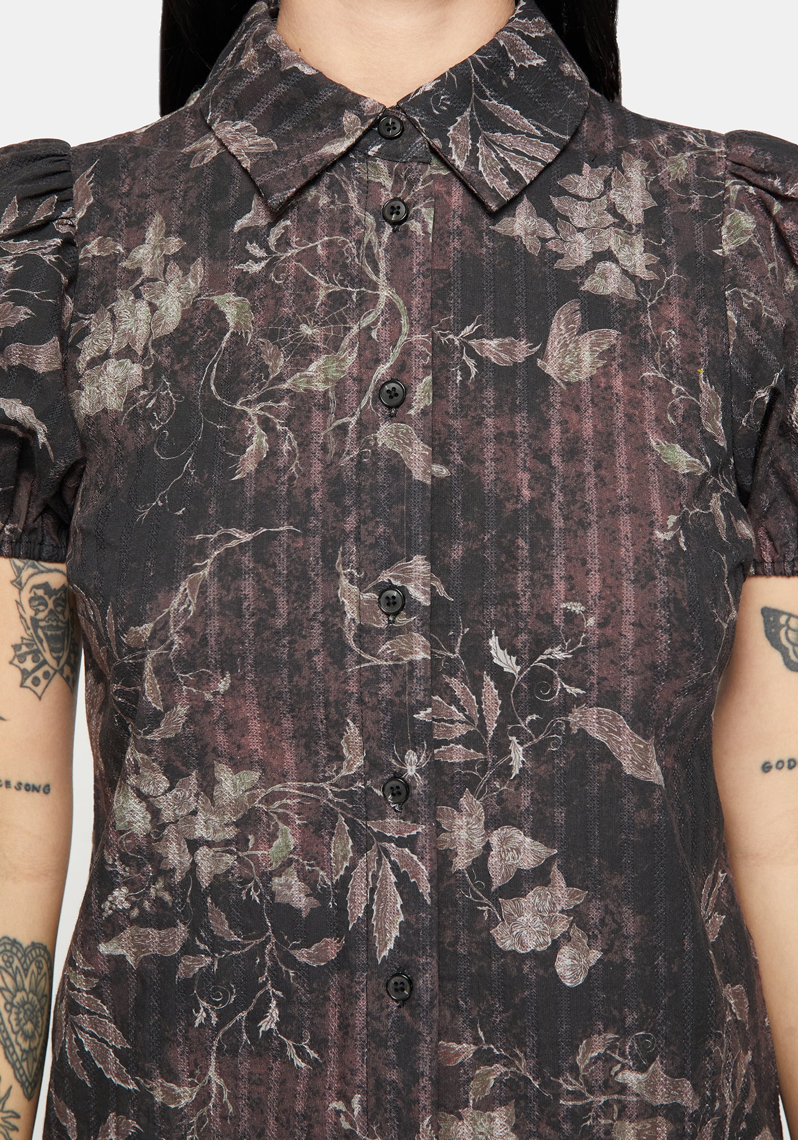 Caelis Print Puff Sleeve Blouse