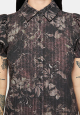 Caelis Print Puff Sleeve Blouse