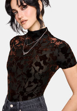 Dakota Devore Velour Bodysuit