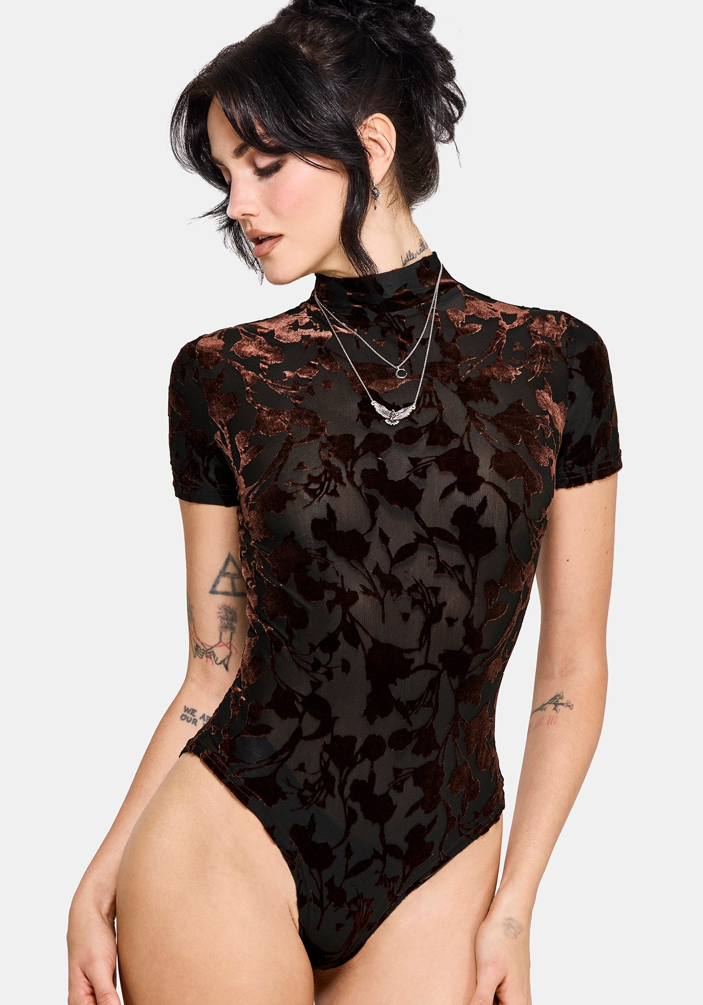 Dakota Devore Velour Bodysuit – Disturbia