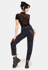 Dakota Devore Velour Bodysuit