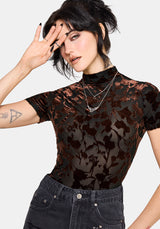 Dakota Devore Velour Bodysuit