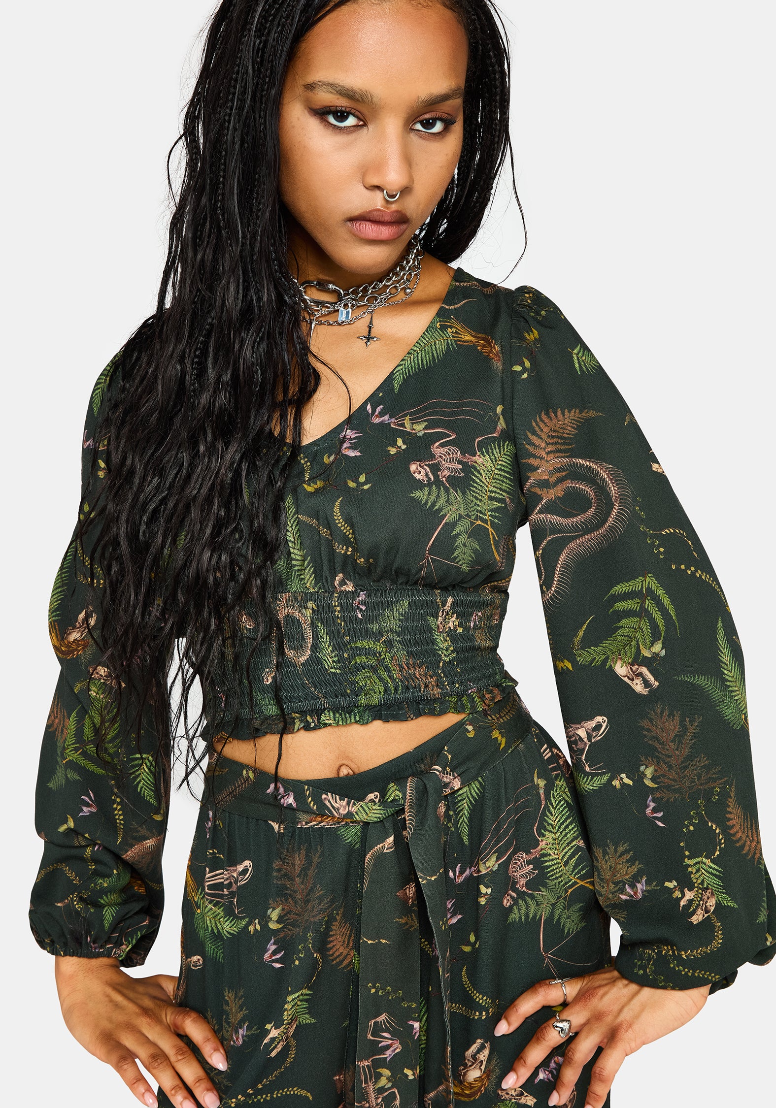 Noctaris Print Long Sleeve Top