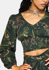 Noctaris Print Long Sleeve Top
