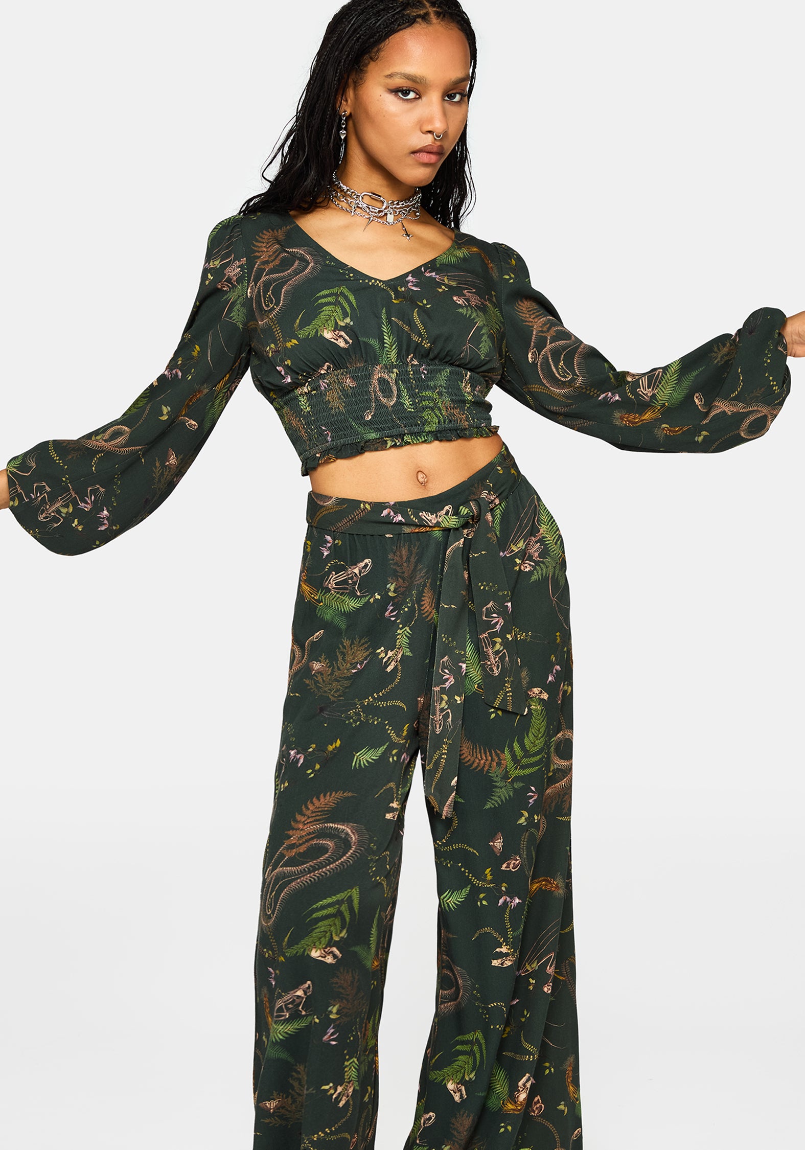 Noctaris Print Long Sleeve Top