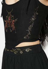 Phoenix Embroidered Corset Top