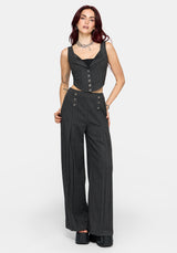 Blair Pinstripe Lace Insert Corset