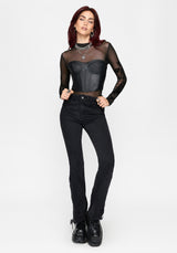 Hana PU Strapless Corset Top