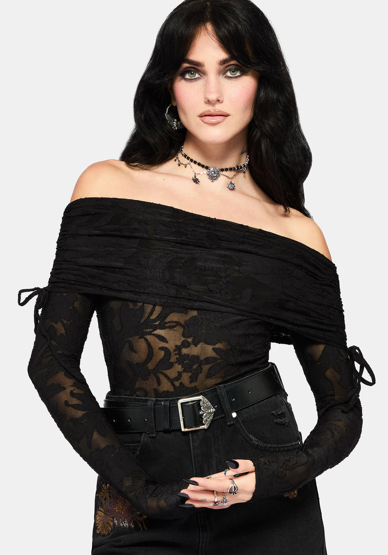 Demi Devore Ruched Off The Shoulder Top – Disturbia