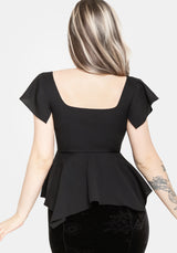 Stassi Lace Up Hanky Hem Top US 2