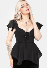 Stassi Lace Up Hanky Hem Top US 2