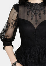 Jade Lace Embroidered Sweetheart Blouse