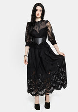 Jade Lace Embroidered Sweetheart Blouse
