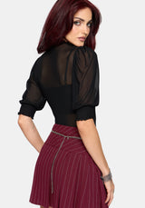 Mave Shirred Mesh Blouse US 2