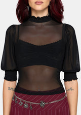 Mave Shirred Mesh Blouse US 2