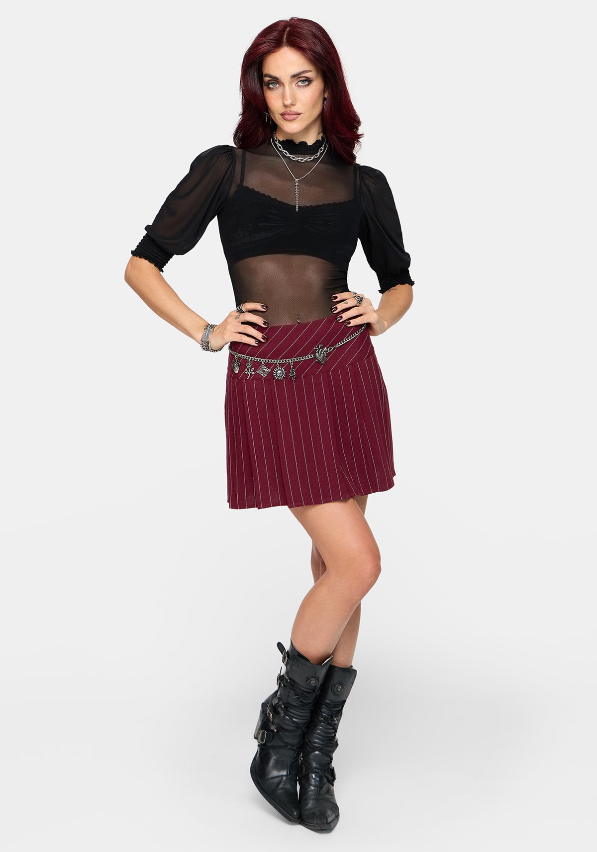Mave Shirred Mesh Blouse US 2