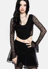 Mila Long Sleeve Lace Corseted Top