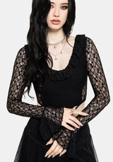 Mila Long Sleeve Lace Corseted Top