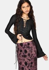 Kaya Lace Up Slinky Top