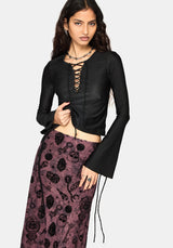 Kaya Lace Up Slinky Top