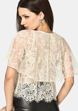 Ania Lace Cape Top
