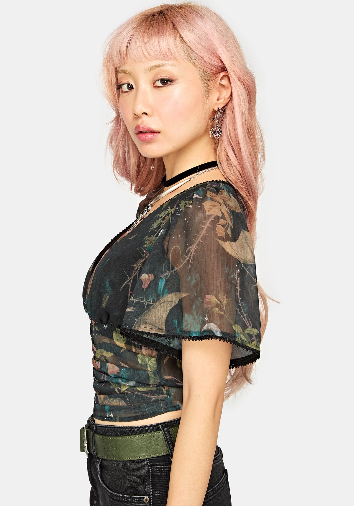 Atilla Print Chiffon Blouse