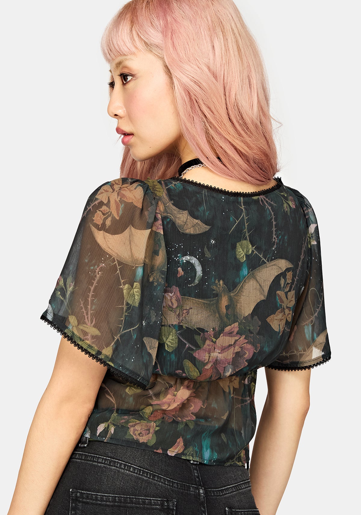 Atilla Print Chiffon Blouse