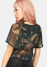 Atilla Print Chiffon Blouse