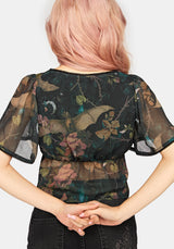 Atilla Print Chiffon Blouse